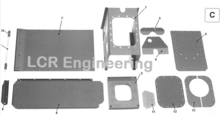 LCR chassis deksel (CC12)