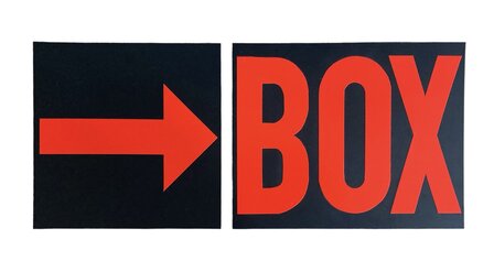 Pitbord losse Box en Pijl XXL (zwart/fluor rood)