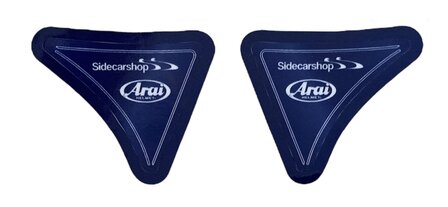 Sidecarshop Arai vizier sticker (blauw)