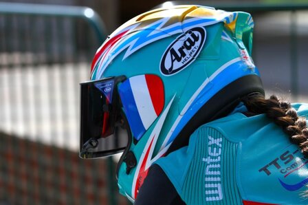 Sidecarshop Arai vizier sticker (blauw)