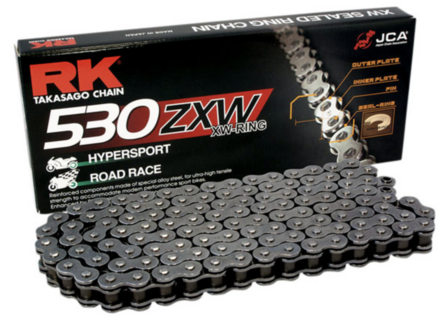 RK Racing Chain XW-Ring Chain 530ZXW 94L (Zilver)