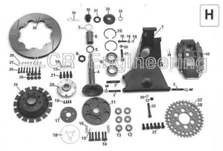 LCR F1 Wielas achter (H4) gebruikt (2)