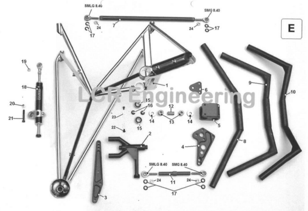 LCR tie rod bar gebruikt (E11)