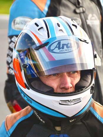 Sidecarshop Arai vizier sticker (blauw)